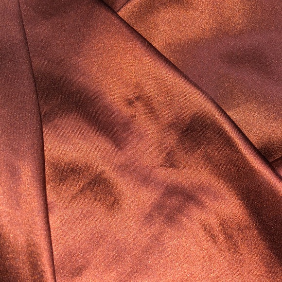 Reformation Annika Off-The-Shoulder Draped Silk-Charmeuse Top in Oxide - Picture 10 of 16